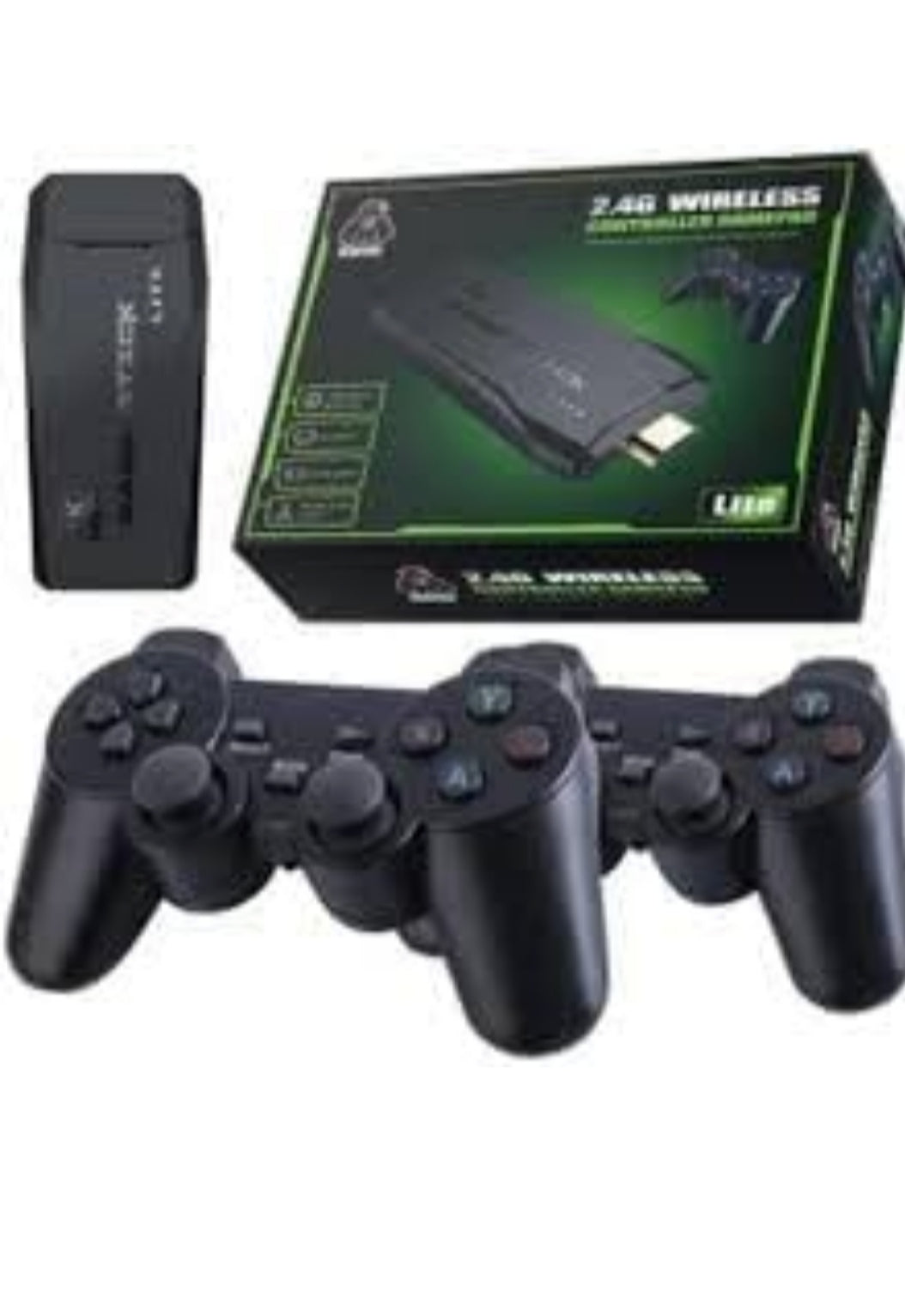 
4K Game Stick Lite – Wireless Retro Game Console with Dual Controllers