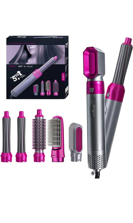 Product Title: 5-in-1 Hot Air Styler | Hair Dryer, Curler, Straightener & Volumizer Kit